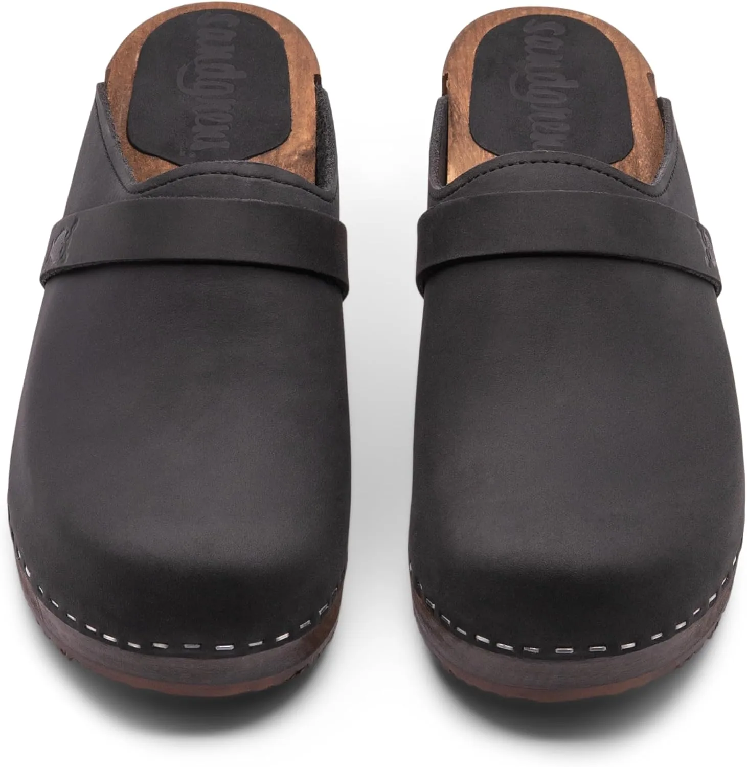 Sandgrens Handmade Swedish Wood Clogs for Men, Low Heel Mule | Malmö