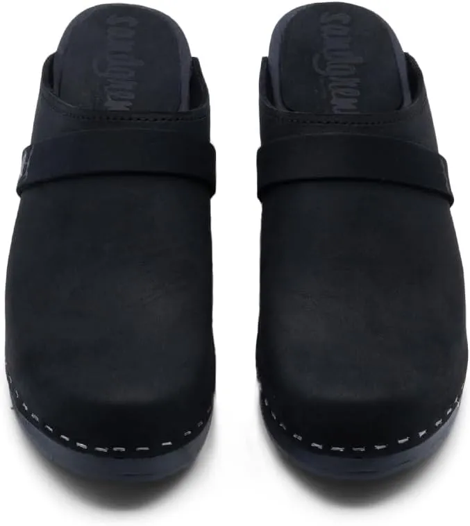 Sandgrens Handmade Swedish Wood Clogs for Women, High Heel Mule | Dublin