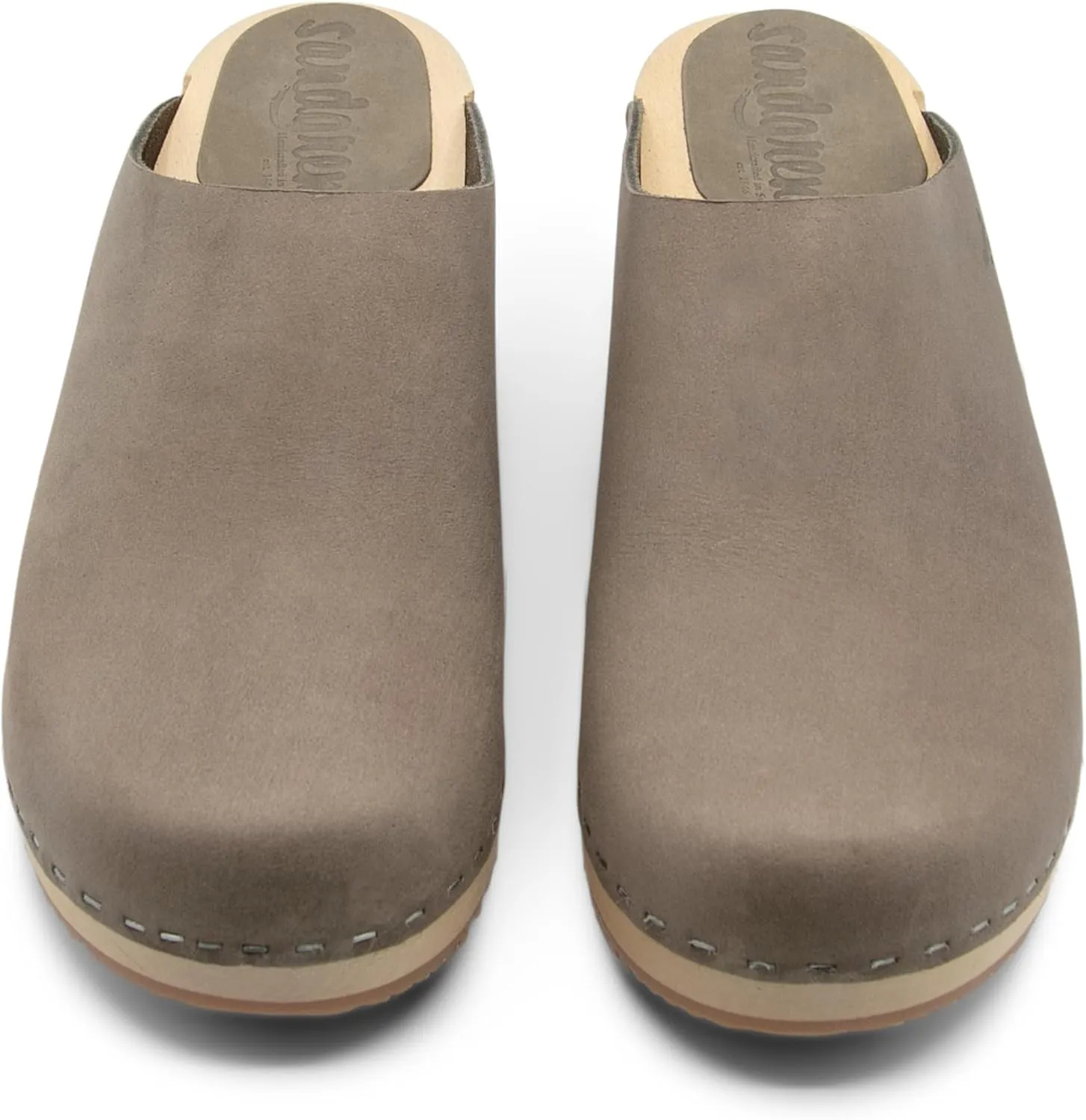 Sandgrens Handmade Swedish Wood Clogs for Women, Low Heel Mule | Austin