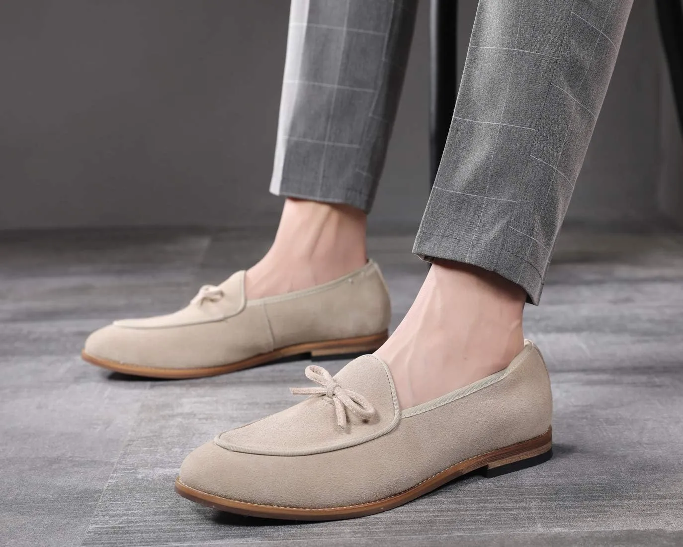 Santimon Men's Casual Tassel Bow Slip-On Driving Penny Loafers Boat Shoes Driver Moccasins