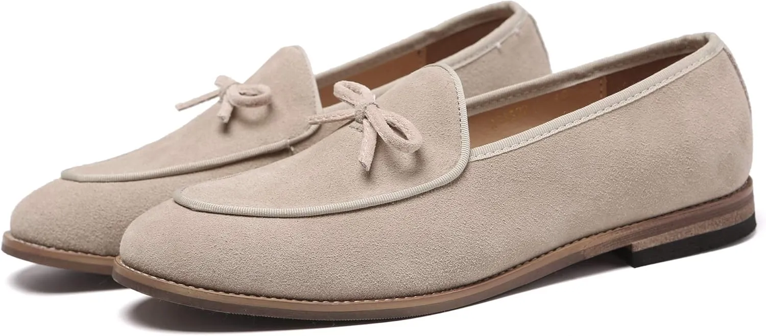Santimon Men's Casual Tassel Bow Slip-On Driving Penny Loafers Boat Shoes Driver Moccasins