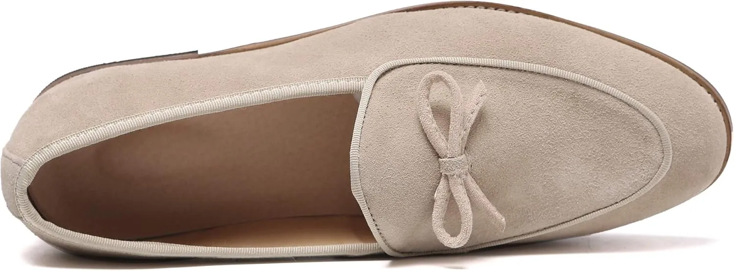 Santimon Men's Casual Tassel Bow Slip-On Driving Penny Loafers Boat Shoes Driver Moccasins