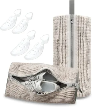 Shoe Bag For Washing Machine Shoe Washing Machine Bag, Reusable Shoe Cleaning Bag All Shoe Types And Sizes Shoes Laundry Bag(Light Brown 2pcs)