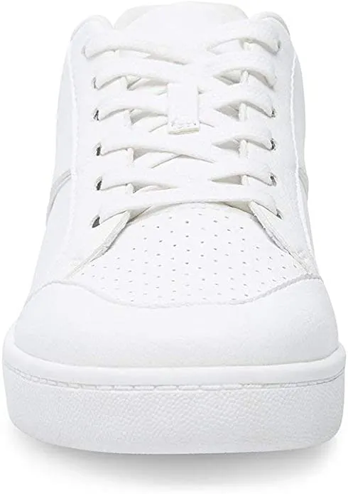 Silver Rubber Vast range Sole Flocked and Steve Harmonize Popular choice Madden Sneakers Perforated White