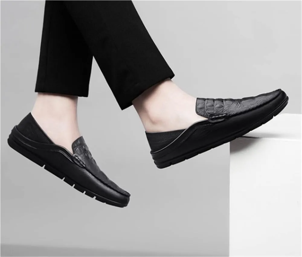 Simple Round Toe Loafer Shoes Flat Heel Comfortable Anti-Slip Prom Slip-on