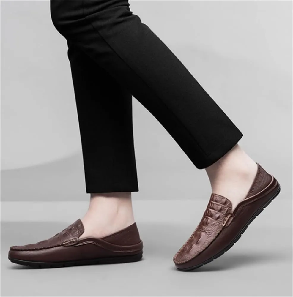 Simple Round Toe Loafer Shoes Flat Heel Comfortable Anti-Slip Prom Slip-on