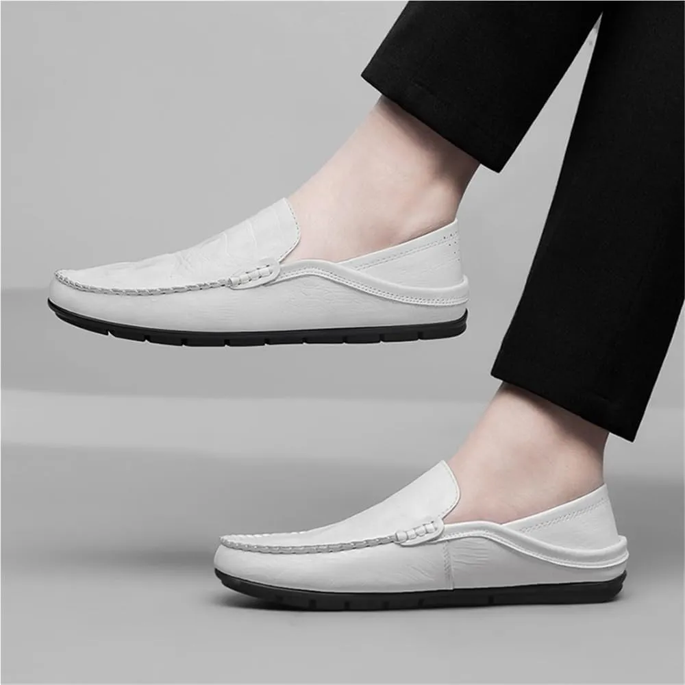 Simple Round Toe Loafer Shoes Flat Heel Comfortable Anti-Slip Prom Slip-on