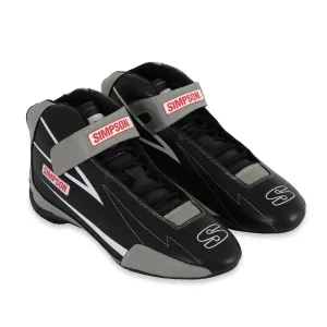 Simpson Racing Supercoil Shoe Black/Grey - 12Size 12 Black/Grey