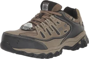 Skechers Men's Cankton Steel Toe Construction Shoe – Electrical Hazard Rated, Memory Foam, Pebble/Black, 11