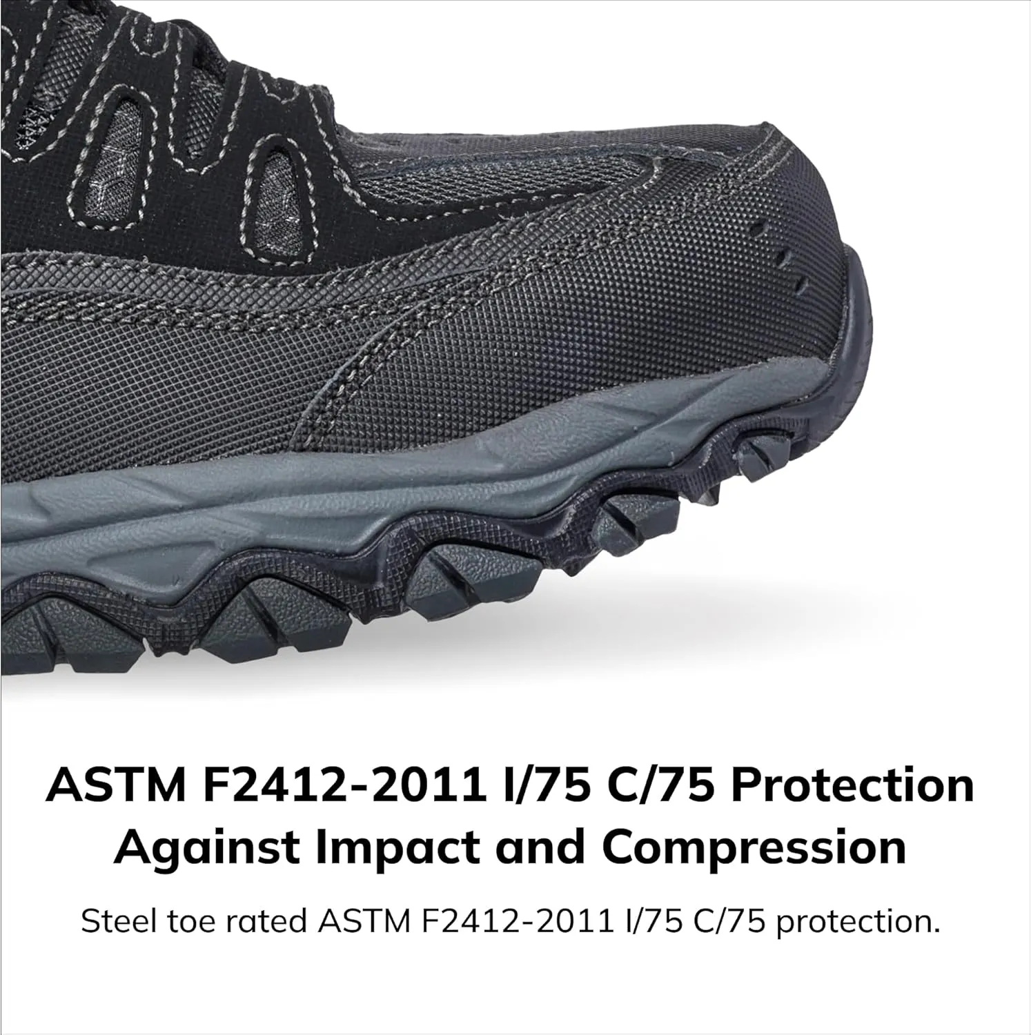 Skechers Men's Cankton Steel Toe Construction Shoe – Electrical Hazard Rated, Memory Foam