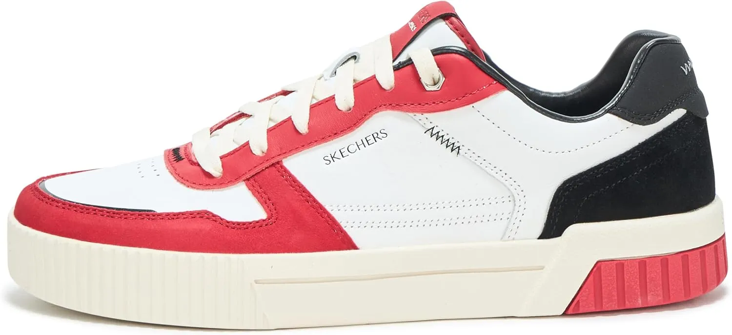Skechers Men's Jade Kovos Leather and Suede Lace-up Sneakers