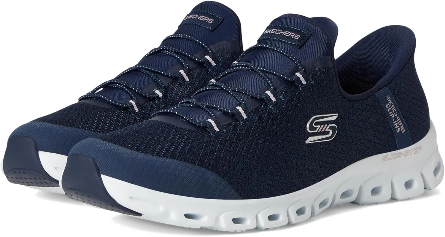 Skechers Sport Women's Glide-Step-Pursuit Hands Free Slip-INS Sneaker, NVY, 6