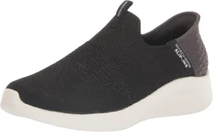 Skechers Sport Women's Women's Hands Free Slip Ins Ultra Flex 3.0 Smooth Step Sneaker, Black, 8.5 Wide