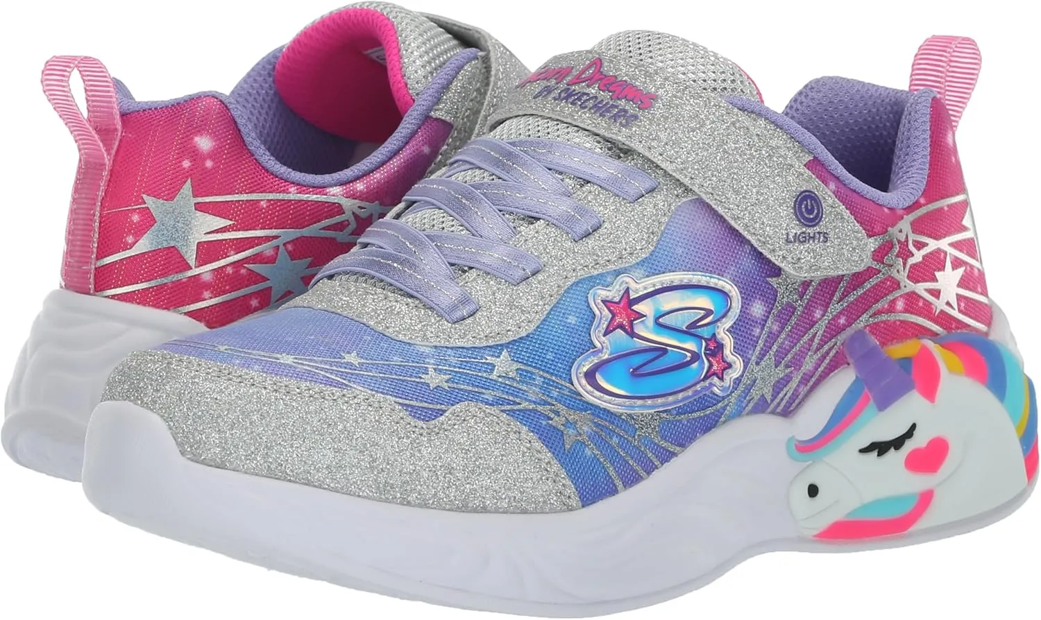 Skechers Unisex-Child Unicorn Dreams-Wishful Magi Sneaker