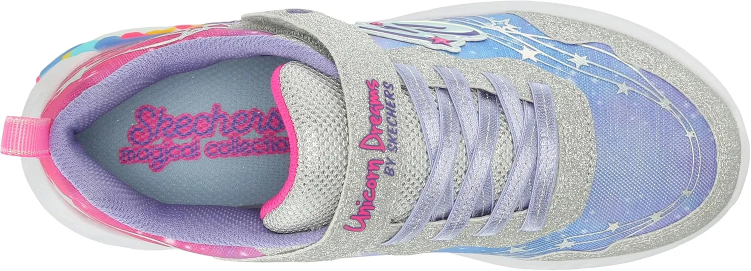 Skechers Unisex-Child Unicorn Dreams-Wishful Magi Sneaker