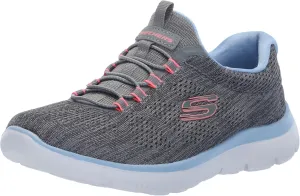 Skechers Women's Summits Fun Flare Sneaker, Grey/Multi=GYMT, 12 Wide