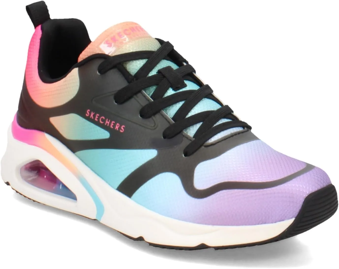 Skechers Women's TRES-AIR UNO-Hazy Sunset Sneaker, Black Mulit, 9.5