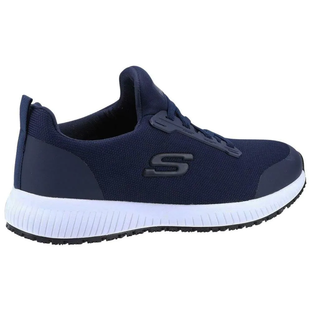 Skechers Work Ladies Squad SR Navy Slip Resistant Memory Foam Shoes 77222EC/NVY