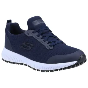 Skechers Work Ladies Squad SR Navy Slip Resistant Memory Foam Shoes 77222EC/NVY