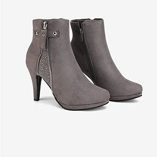 Sleek and Sultry: Women's High Heel Platform Ankle Booties