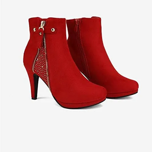 Sleek and Sultry: Women's High Heel Platform Ankle Booties