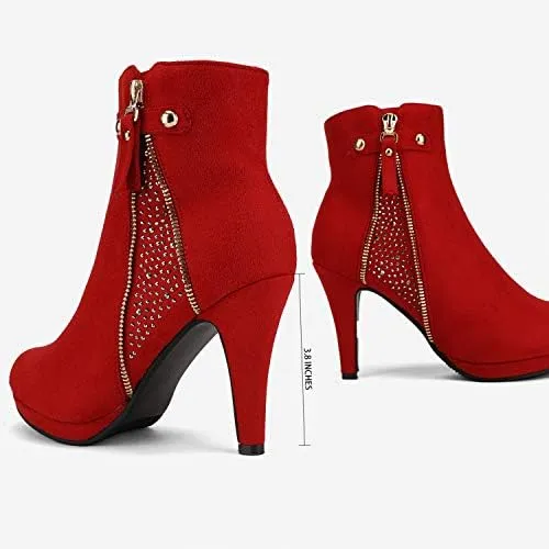 Sleek and Sultry: Women's High Heel Platform Ankle Booties