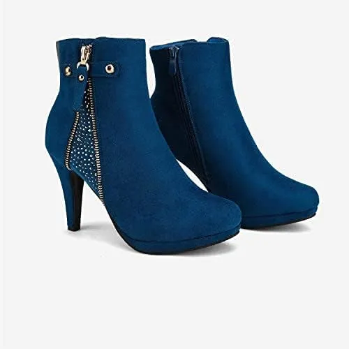 Sleek and Sultry: Women's High Heel Platform Ankle Booties