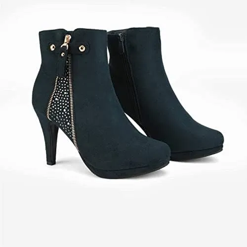 Sleek and Sultry: Women's High Heel Platform Ankle Booties
