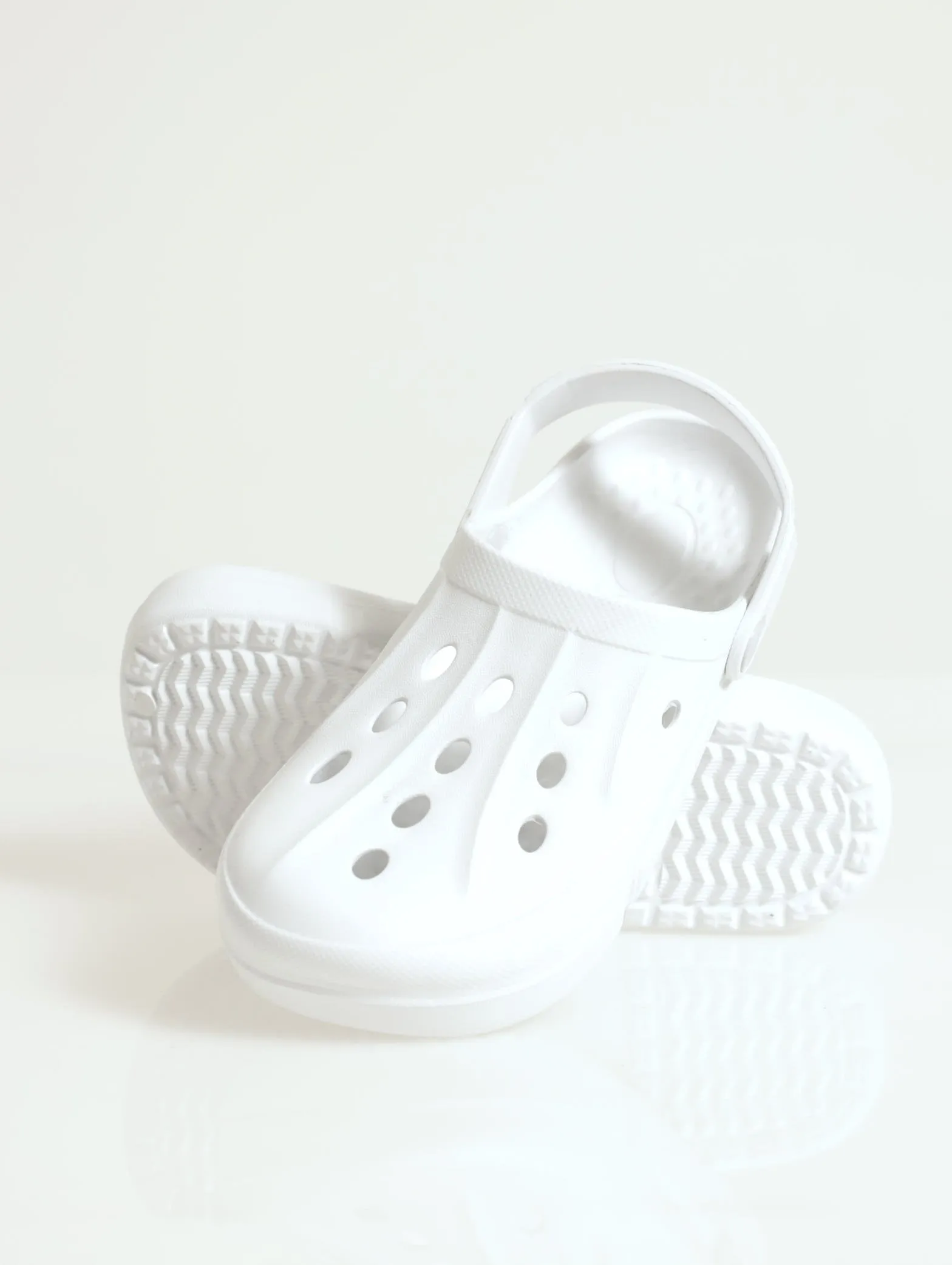 Sleek Platform Clog - White