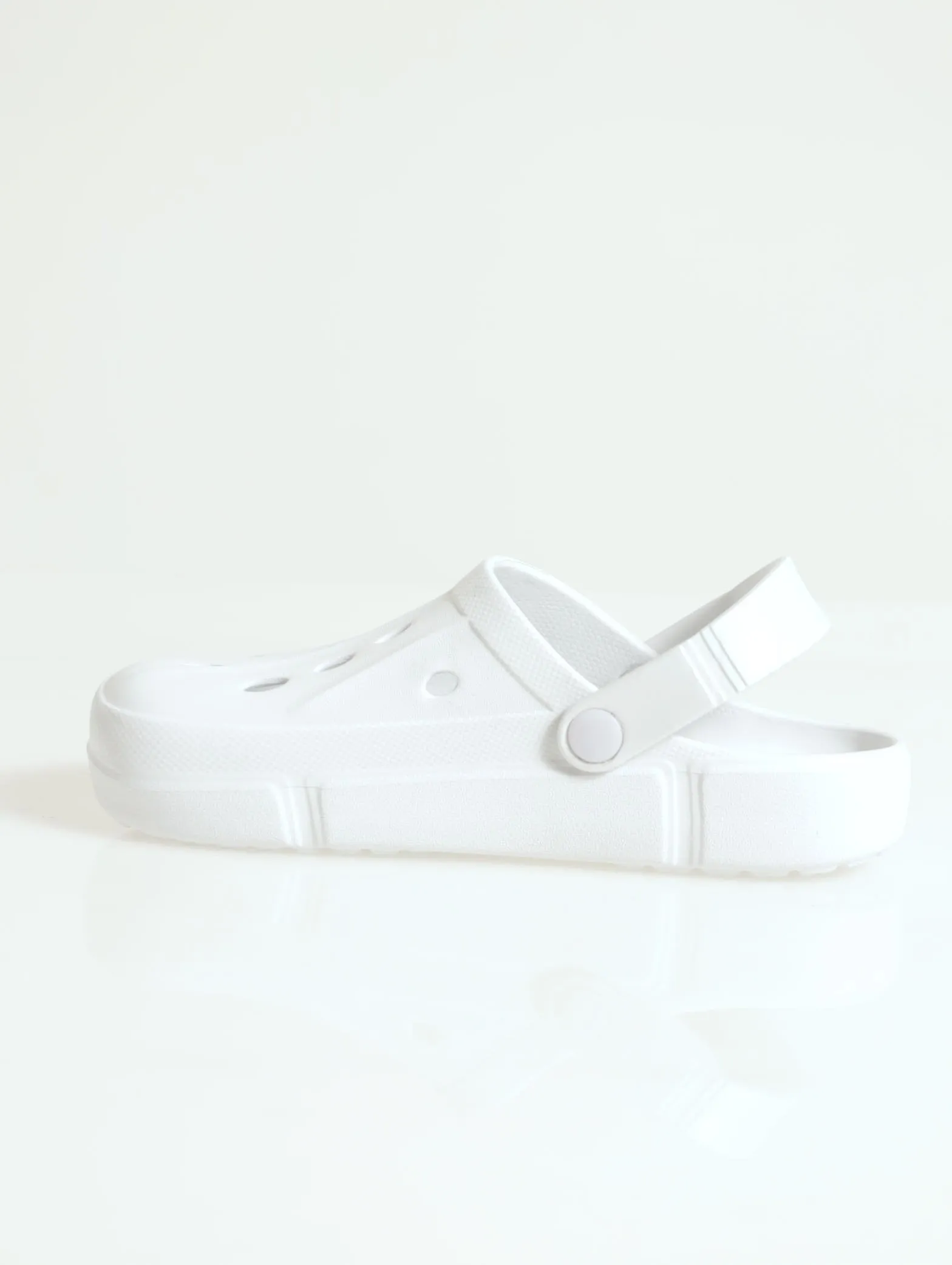 Sleek Platform Clog - White