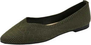 Slip on Flats Breathable Women Flat Shoes Slip On Comfortable Walking Ballerina Shoes Cute Ballet Ladies Portable Low Wedge Loafers Comfortable Soft