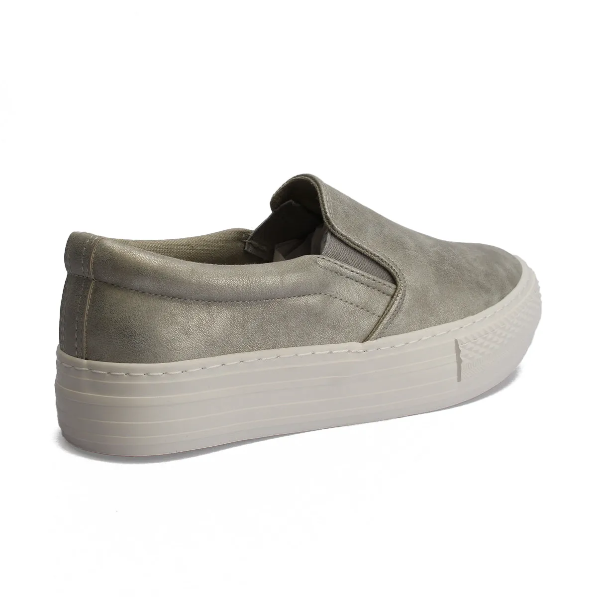 Slip On Platforms | Silver