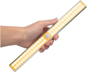 Smart Strip Charging 24led Human Body Sensor lamp Cabinet lamp Sensor Night Light USB Shoe Cabinet Wardrobe lamp (Color : 60 Lights Warm Light, Size : 2.8w)