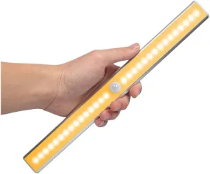 Smart Strip Charging 60led Human Body Sensor lamp Cabinet lamp Sensor Night Light USB Shoe Cabinet Wardrobe lamp (Color : 20 lamp Beads Yellow Light, Size : 2.8w)