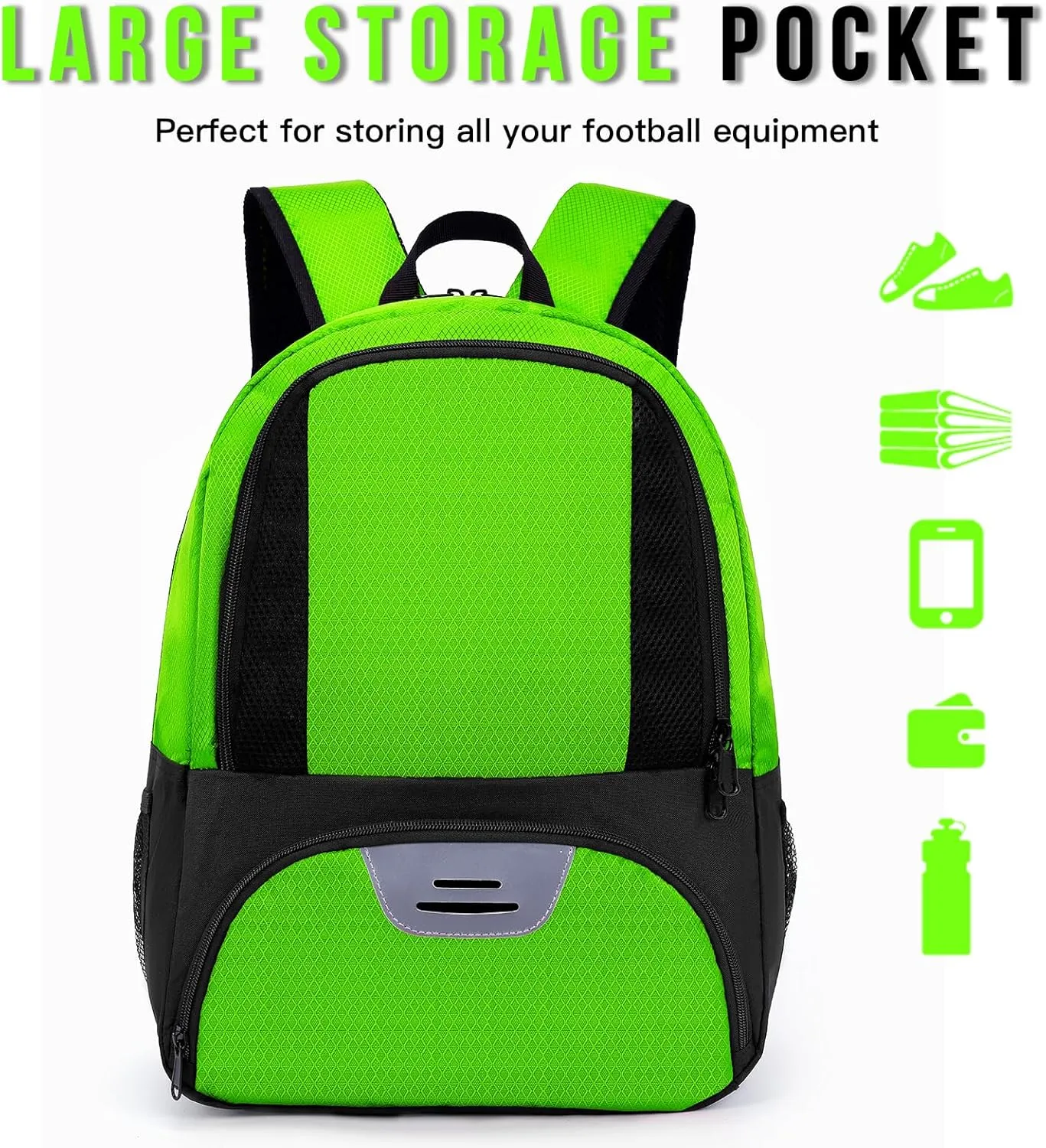 Soccer Bag,Youth Soccer Backpack, Football Volleyball Basketball Backpack fo,Sport Equipment Bags with Shoe compartment