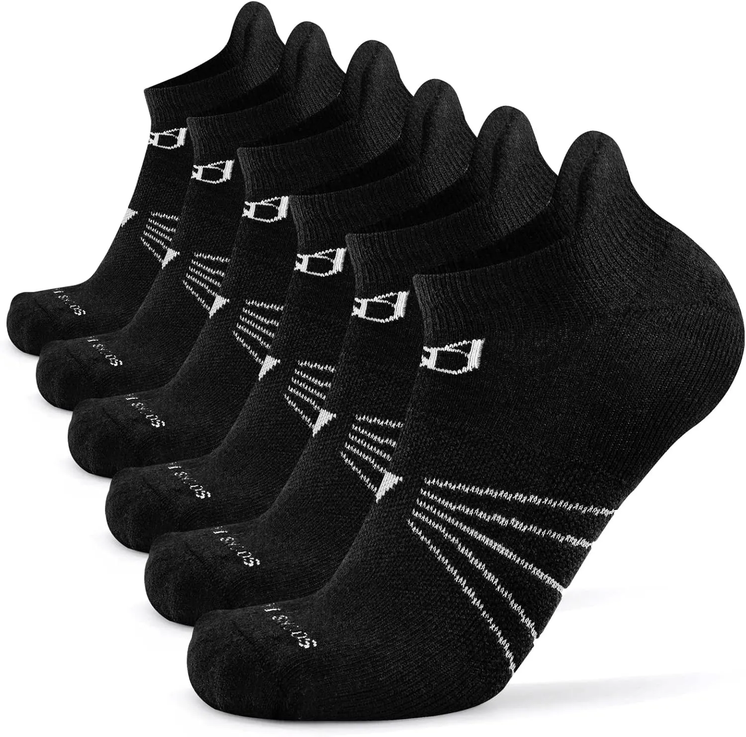 Socks Daze 3/6 Pack Men's Women's Merino Wool Ankle Running Sport Soft Thick Cushion Athletic Socks for Walking Light Hiking