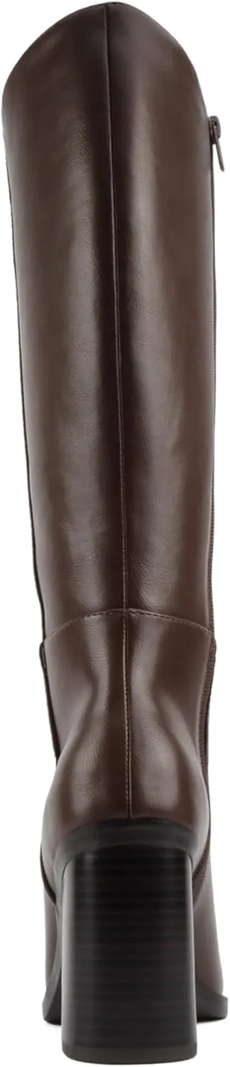 Soda “VAPOR” ~ Women Pointed Toe Medium Heel Knee-High Boot with Side Zipper