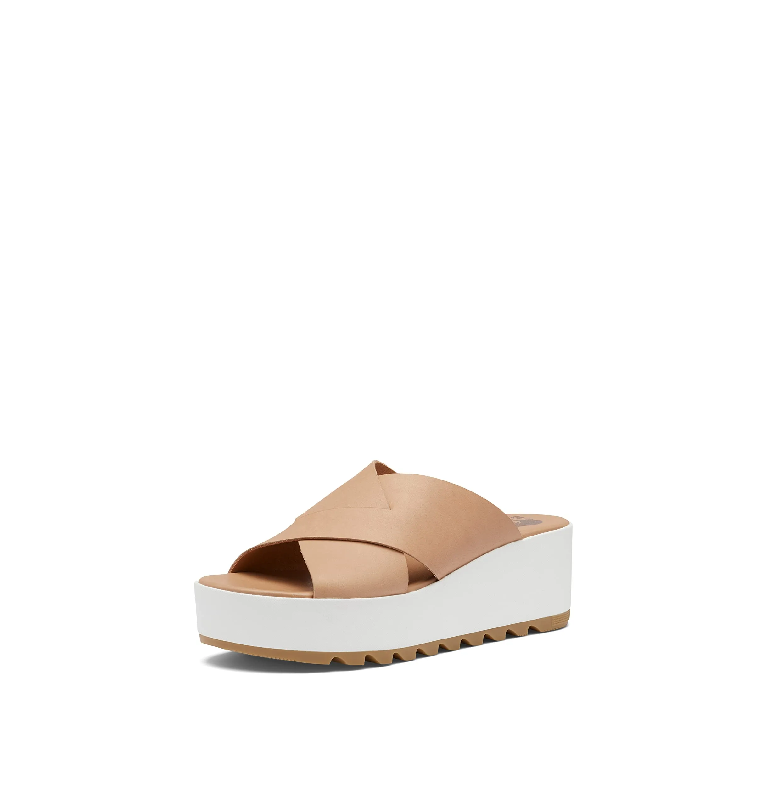 Sorel Women's Cameron Flatform Mule Sandals - Honest Beige, Sea Salt - Size 7