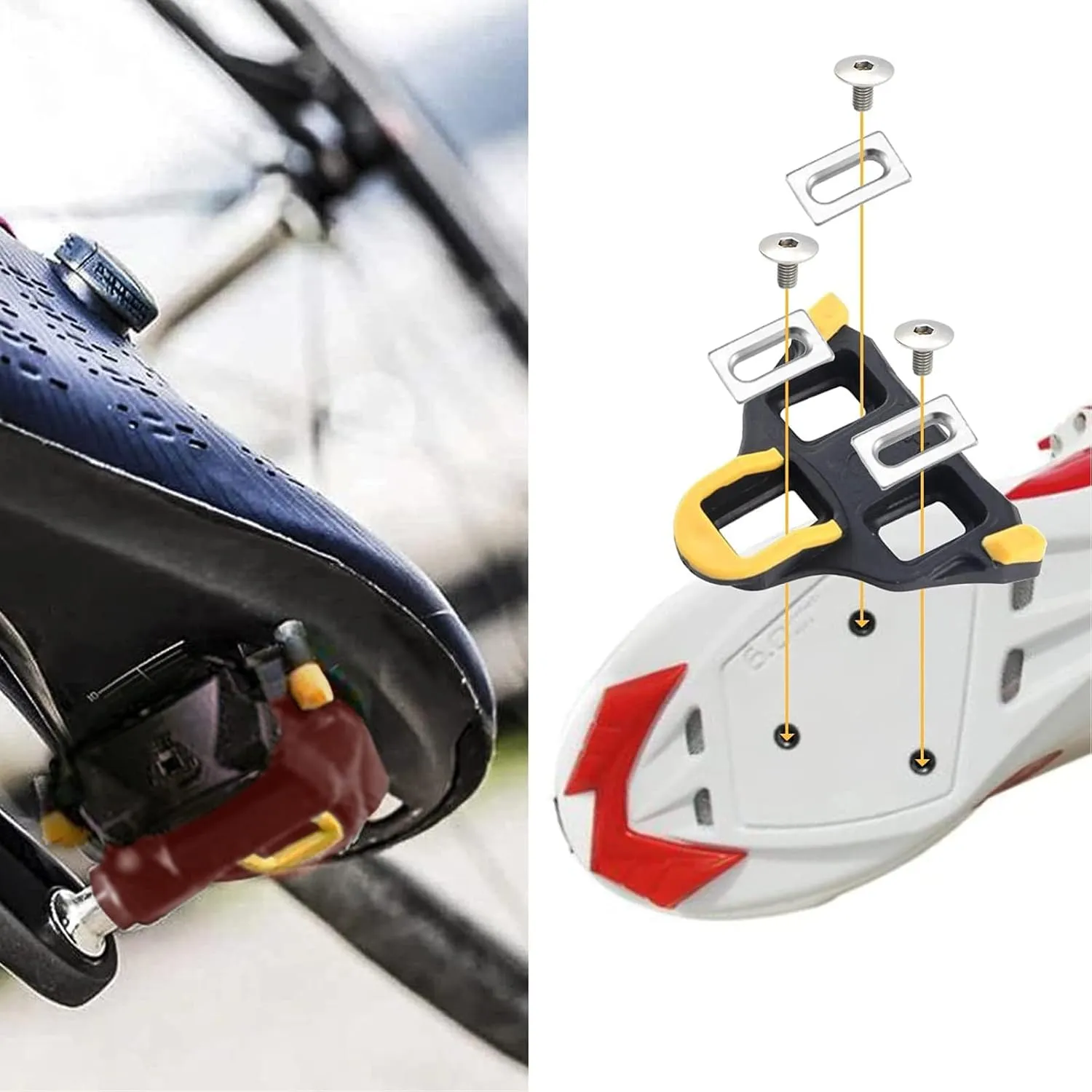 SPD-SL Road Bike Pedals - Lightweight Clipless Pedals with 3-Bolt Cleats, Sealed Bearings & Nylon Composite | Shimano SPD SL Compatible