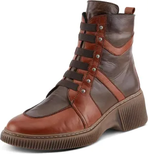 Spring Step Women's ADDITA Booties with Elastic Laces, Rivet Detail, and Comfortable Fit
