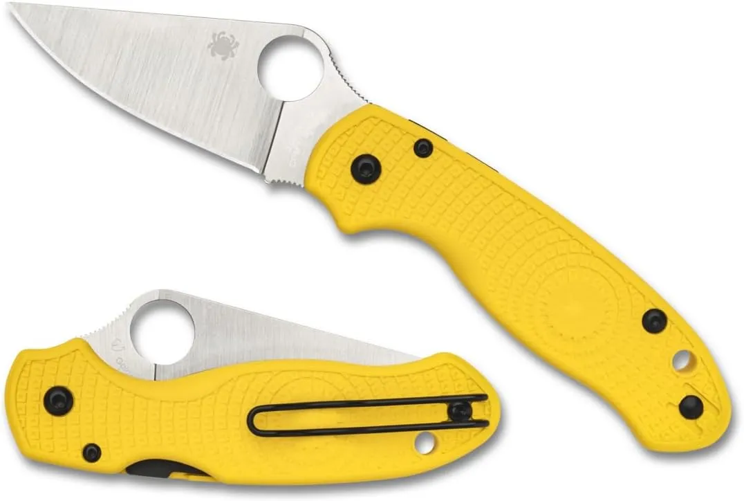 Spyderco Knives Para 3 Salt Lightweight C223PYL Yellow FRN Magnacut Stainless Pocket Knife