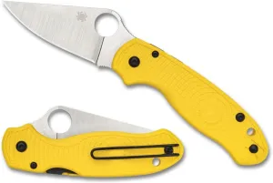 Spyderco Knives Para 3 Salt Lightweight C223PYL Yellow FRN Magnacut Stainless Pocket Knife