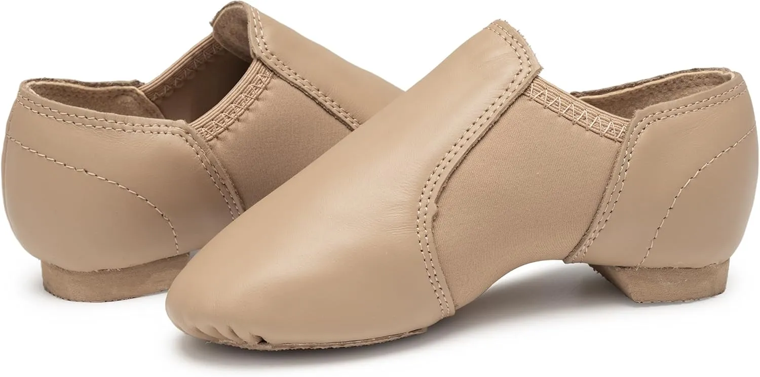 Stelle Jazz Shoes for Girls and Boys Slip-On Leather Dance Shoes (Toddler/Little Kid/Big Kid)