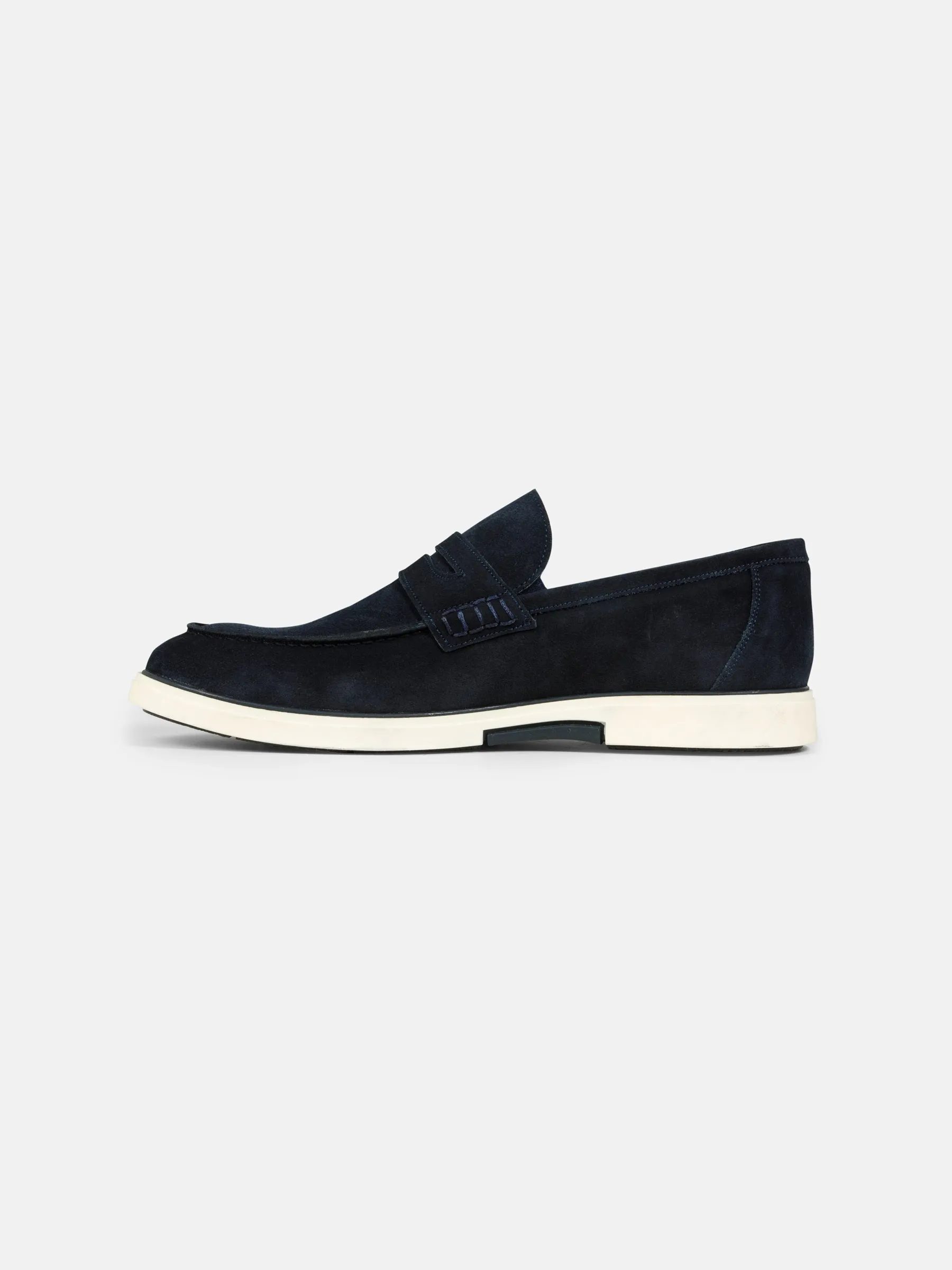 Suede Loafer Navy Shoes
