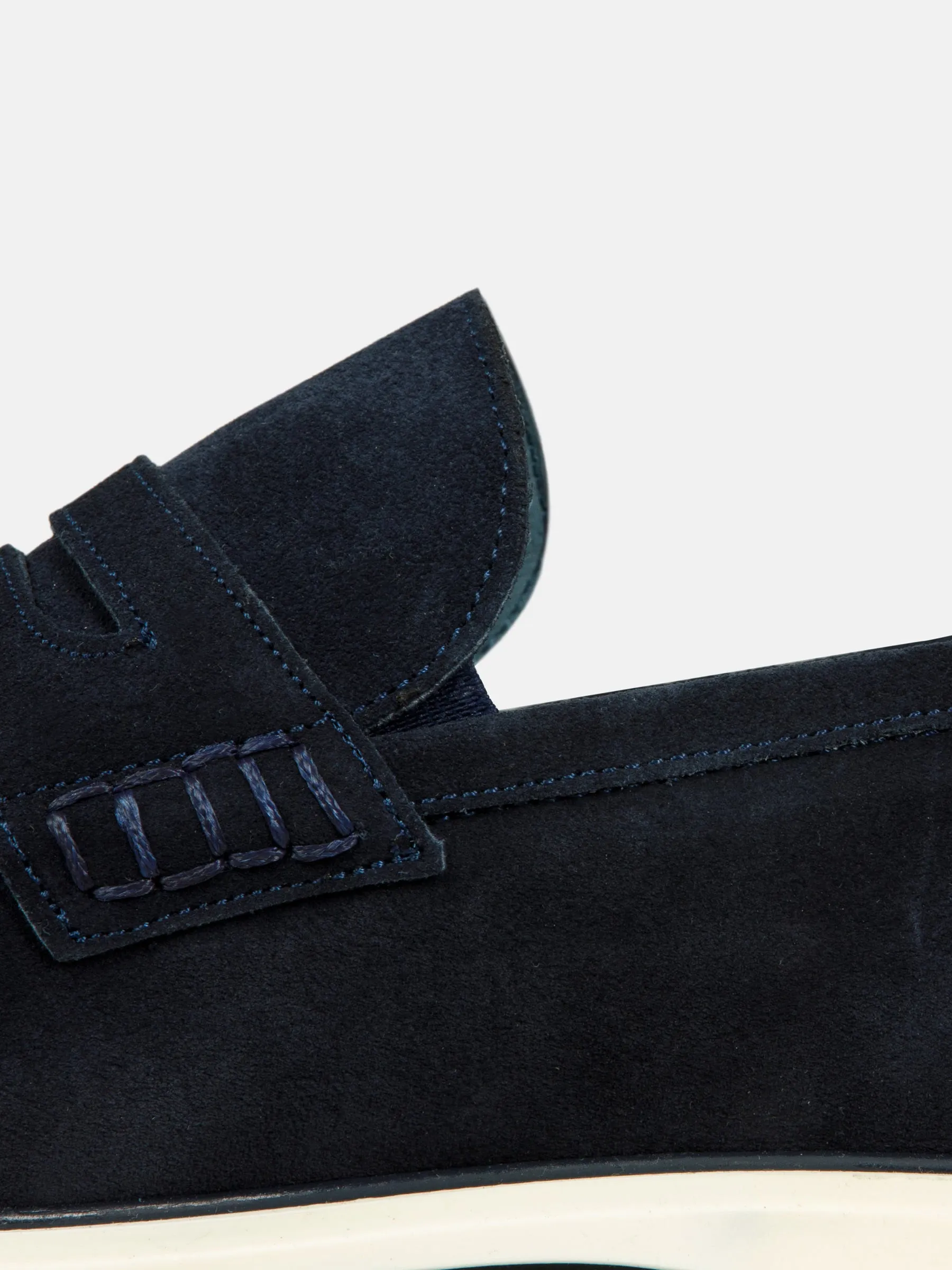 Suede Loafer Navy Shoes