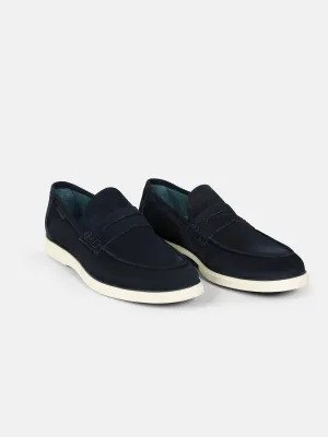 Suede Loafer Navy Shoes