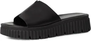Tamaris Women's Wedge/Plat Mule, Black, 10