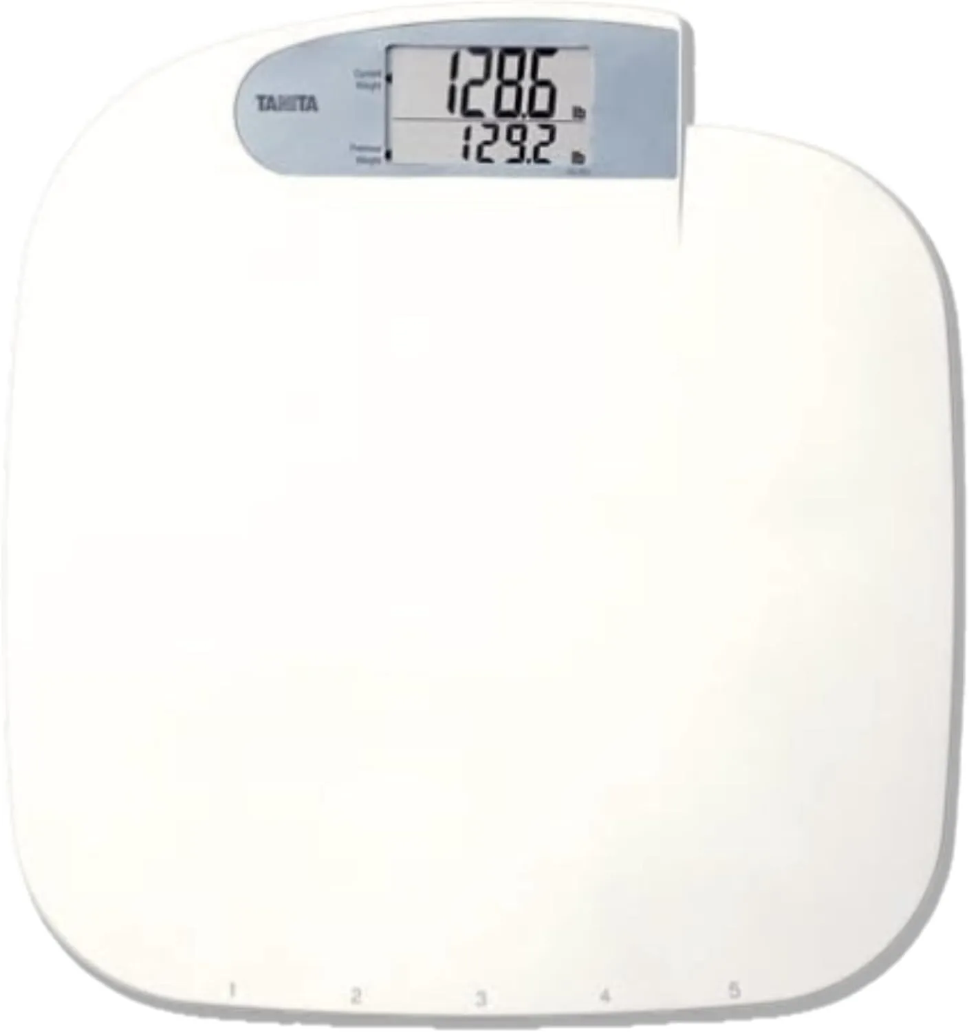 Tanita HD-351 Japan Technology Digital Bathroom Weight Scale- 440 lbs Capacity - Accurate & Precise with 5 Multi-User Convenience, Previous & Current Weight Memory - 2" Easy to Read Large Display