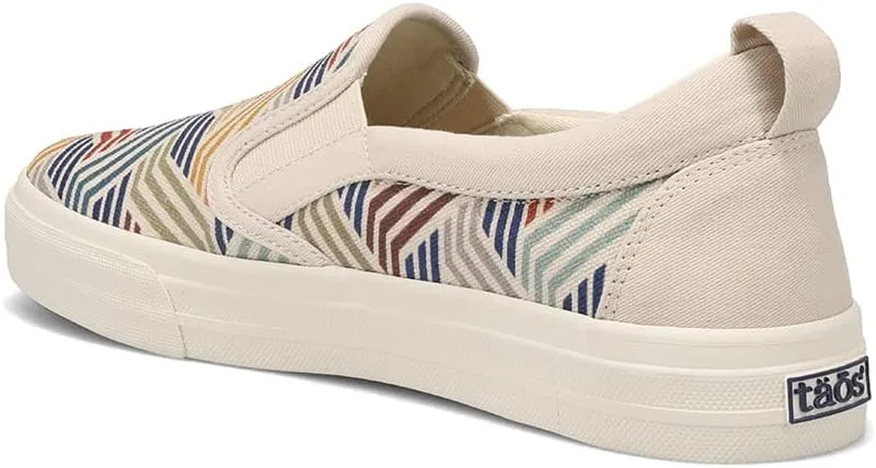Taos Rubber Soul Slip-On Women's Sneaker - Fresh and Clean Canvas Design with Effortless Style, Removable Footbed and Arch Support - Elevated Comfort for All-Day Fashion
