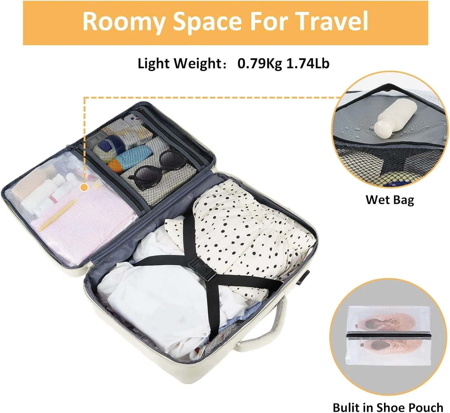 Taygeer Travel Backpack for Women, Carry On Backpack with USB Charging Port & Shoe Pouch, TSA 15.6" Laptop Back Pack Flight Approved, College Gym Bag Casual Daypack for Weekender Business Hiking,Beige